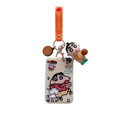 China Wholesale Japan Style Cartoon Cute Soft Touch PVC Key Chain With ID Badge Card Holder for sale