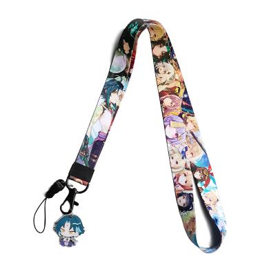 China Polyester Cartoon Phone Lanyard / Neck Lanyard With Cartoon Label for sale