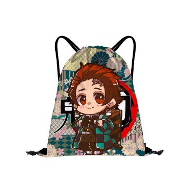 China Customized Popular Fashionable Black Polyester Nurse Magic ECG Waterproof Medical Bag For Nurse Accessories Drawstring Backpack for sale