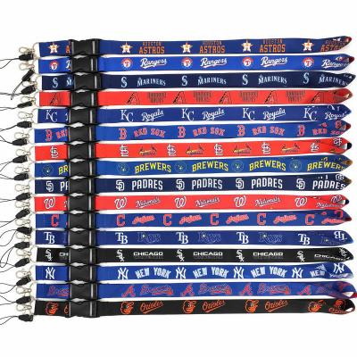 China Wholesale Custom MLB Exhibition Lanyard Keychain Major League Baseball Team Logo Lanyard Support/School/ID Cartoon for sale