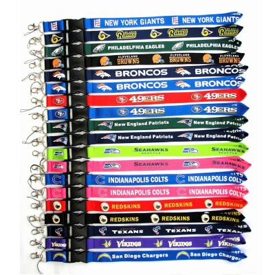 China Customized NFL Bracket/School/Cartoon Show Logo Neck Lanyard /Football Team Detachable Nylon Strap ID Lanyards in stock for sale