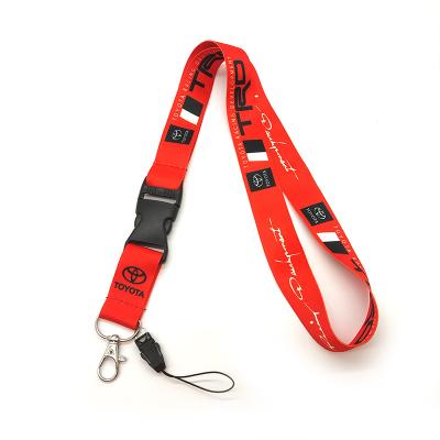 China Cheap Printing ID Card Holder Car Brand Lanyards Custom Design Polyester Key Neck Chain for sale