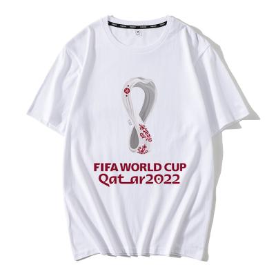 China Commemorative Edition 2022 Qatar Soccer World Cup Anti-wrinkle Fans Cotton Shorts Sleeve Polo Shirt Lapel Comfortable Cheerleaders T-Shirt for sale