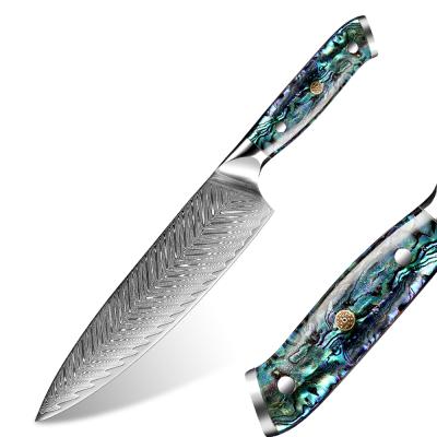 China XITUO VG10 Damascus Chef Knife Abalone Shell Handle Kitchen Cleaver Utitlty Knife Best Viable Steel Japanese Sharp Gift for sale