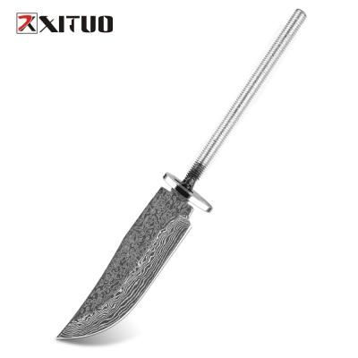 China XITUO Viable Sharp DIY Fixed Blade Knife EDC Paring Knives High Carbon Steel Damascus Laser Utility Multi Tool for sale