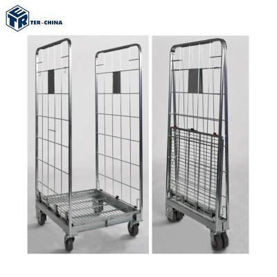 China Q235 Steel Hotel Laundry Roll Cart With Wheels for sale