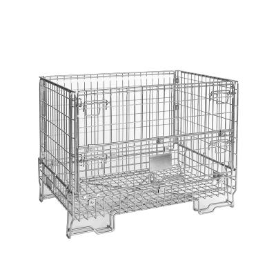 China High Quality Stackable Steel Wire Q235 Metal Crates Pallet Container for sale