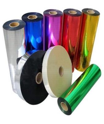 China OPP Plastic Film Moisture Proof Rolls PET Film Colors For Food And Snacks Light Wrapping Metallized Film for sale