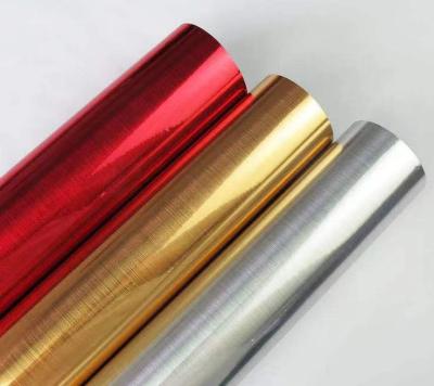 China Factory direct supply of single metal and double sided PET aluminized film product packaging brushed film material PVC colors for sale