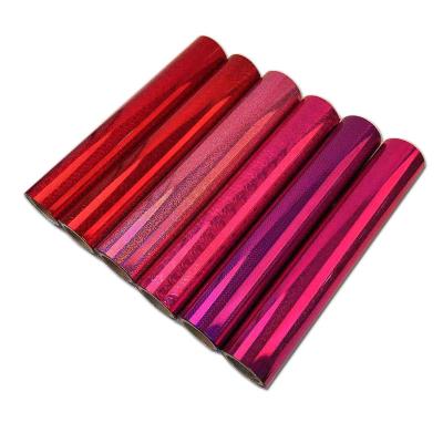 China Laser Holographic Film Flame Retardant Moisture Proof Metallized Plastic Decoration Metallized PVC Film For Braiding for sale