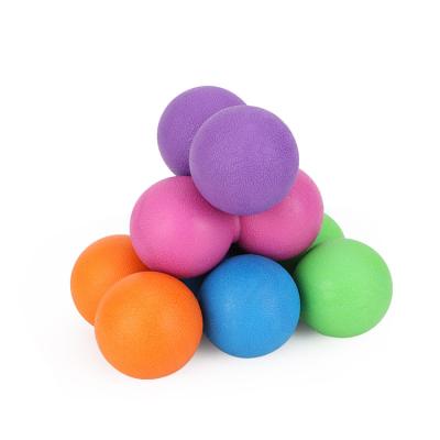 China Wholesale Custom LOGO Fitness Myofascial Release Massage Ball Portable Silicone Gym Peanut Ball Eco-friendly for sale