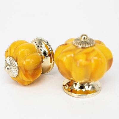 China Modern Hot Sale Crystal Knob Chrome Plated Plastic Furniture Handle Pumpkin Knob ABS Plastic Knob for sale