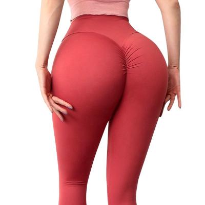 China Breathable Women High Waist Compression Butt Running Crack! crack! training jogging tights for sale