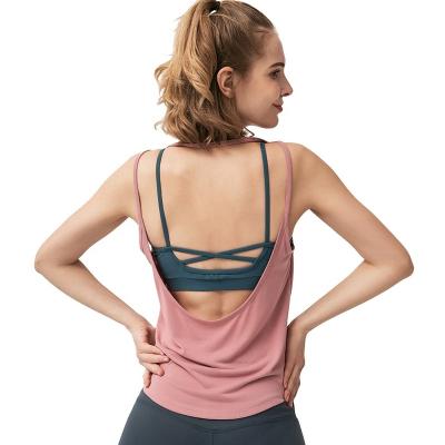 China QUICK DRY Breathable Soft Breathable Running Workout Gym Womens Crops Loose Tank Top Ladies for sale