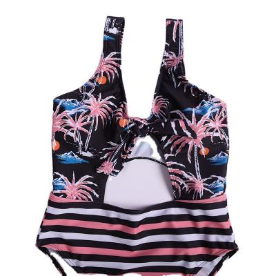 China Sexy Floral One Piece Female Cavity Cut Monokini Windproof High Waist Swimsuit Swimwear for sale