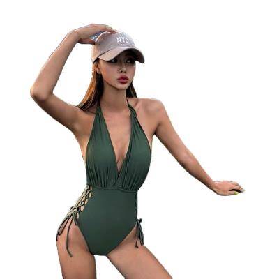 China OEM Windproof Swimsuit Recycled Women Swimwear Made Ribbed Swimming Suit Women Customized Swimsuit Custom Bikini for sale