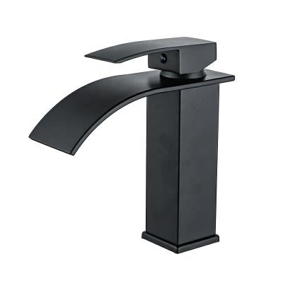 China Sense Faucets Lavatory  Faucet Waterfall Basin Mixer Double Holes Hot and Cold Water  Basin Tap for sale