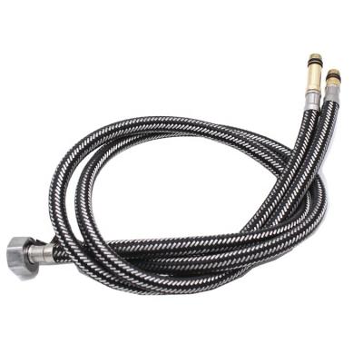 China Modern F1/2*M10 Nylon flexible Braided Hose Stainless Steel single brass head plumbing tube for sale