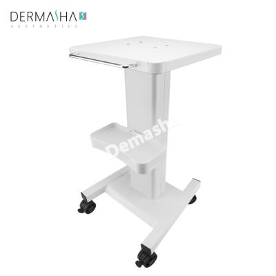 China Professional Trolley Beauty Salon Equipment Lockable Wheels Hair Salon Trolley Iron Salon Cart With Shelf for sale