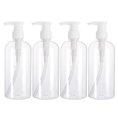 China Wholesale 500ml Pet Plastic Clear Empty Hand Sanitizer Alcohol Dispenser Pump Bottle for sale