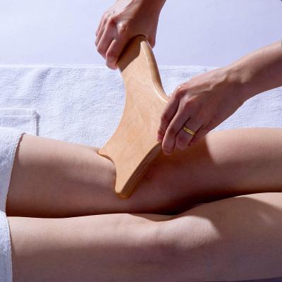 China Anti Cellulite Therapy Massage Gua Sha Board Tools Easy Wooden Body Massager for sale