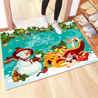 China Competitive Price Good Quality Washable Outdoor Floor Mats Foot Mat Doormats Christmas Mat for sale