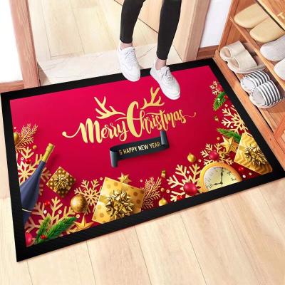 China Best Quality Washable High End Super Anti-Slip Absorbent Patterned Christmas Mat for sale