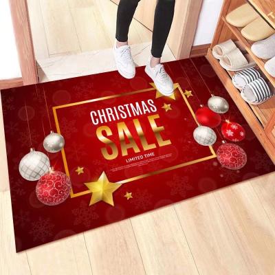 China Factory Washable Direct Supply Cheap Price Customized Outdoor Printing Christmas Mat for sale