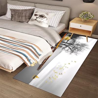 China 2021 Washable New Design Customized Soft Safety Mat Long Hair Nordic Bedside Mat for sale