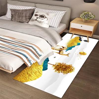 China Factory Price Area Washable Anti-Slip Bedroom Manufacturer China Manufacturer Large Coffee Table Cover Mat Bedside Faux Carpet for sale