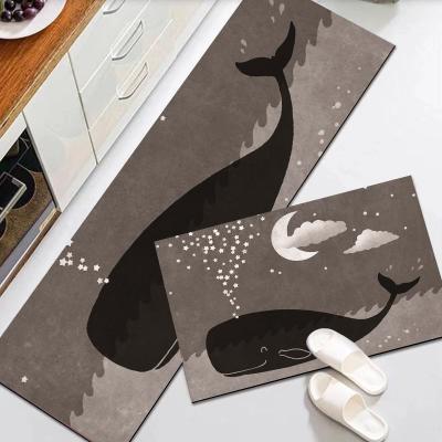 China Best Selling Washable Customized Polyester Washable Carpets Mat Kitchen Carpet Floor Mats for sale