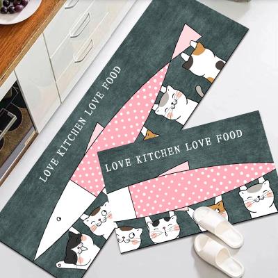 China New Arrival Washable Modern Soft Christmas Room Rug Waterproof Kitchen Floor Mats for sale