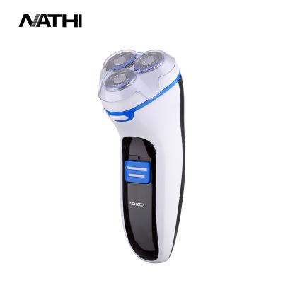 China Triple Blade Usb Rechargeable Private Label Hair Shaving Beard Epilator Men Face Shaver Electronic Trimming Machine for sale