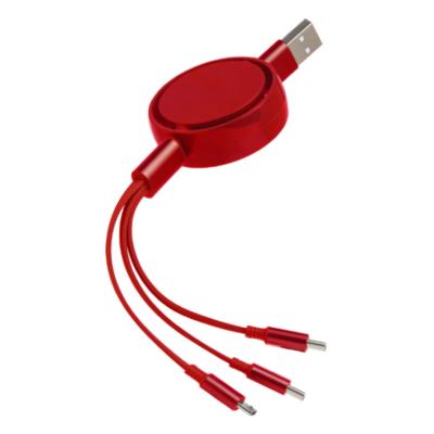 China Universal USB Charging Cable Phone S C Cable MP3/MP4 Player Color Data Angle Awell Fast Charger Box Shaped 3 in 1 for sale