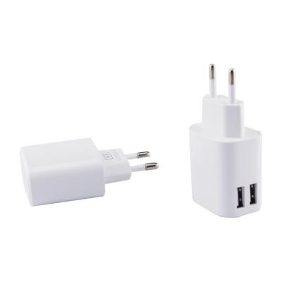 China Cell Phone CE Certification EU USB Charger Mobile Phone Power Adapter 5V3.1A Dual Port Charging Main Customization for sale