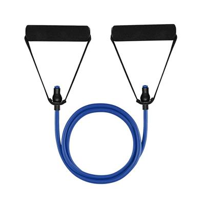 China TPE / Latex Latex / TPE Tube Muscle Toning Single Resistance Ropes With Handles for sale