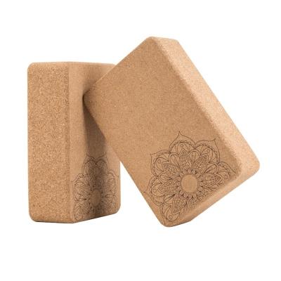 China 3*4.7*9inch High Quality Natural Wood 3*6*9inch 4*6*9inch Kork Cork Yoga Block Brick Brik for sale