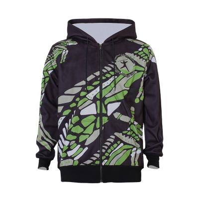 China Anti Shrink Sublimation Print Customized Oversized Recycled Material Hoodies Sweatshirt For Men With Full Zipper for sale