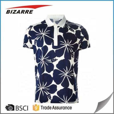 China Anti-wrinkle New Design Customized Make Logo Full Printing Sublimation Pattern Casual Polo Shirt For Men for sale