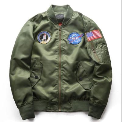 China Factory Customized Waterproof Full Zipper Casual Custom Unisex Satin Leather Windproof Bomber Jacket for sale