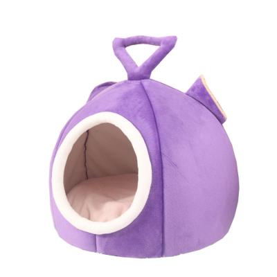 China Enclosed Bed Cute Breathable Comfortable Wholesale Breathable Cat Bed Enclosed Hot Cat Bed Soft Enclosed Cat for sale