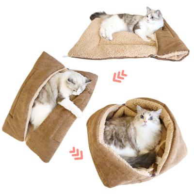 China Multi Purpose Lambskin Velvet Warm Breathable Mat Foldable Sleeping Cat Mat Dog Plus Velvet Pet Mat for sale