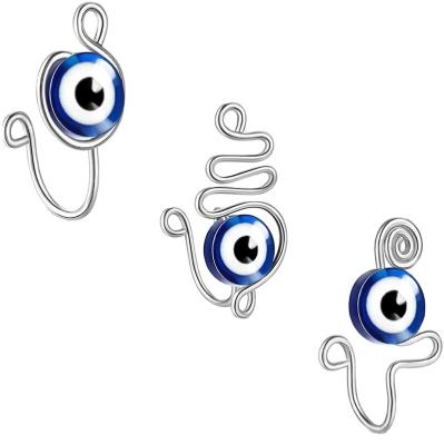 China FASHIONABLE New Design Handmade African Nose Slap Non Piercing Nose Rings Devil Eye Nose Cuff Set For Women for sale