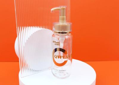 China Fashion Moisturizer Plastic Cosmetic Bottles Gold Hot Stamping 100ml 150ml Acrylic Pump for sale