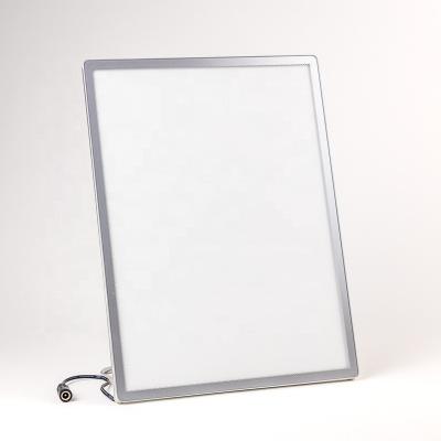 China Various installation methods A3 led photo tempered glass light box advertising led restaurant menu board for sale