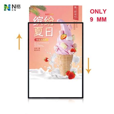 China Various Installation Methods A1 A2 A3 A4 Customized Advertising Light Boxes Super Bright Led Clip Poster Ultra Slim View Light Box for sale