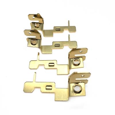 China Customized brass metal brass front and rear plug shrapnel stamping brass terminal for outlet for sale