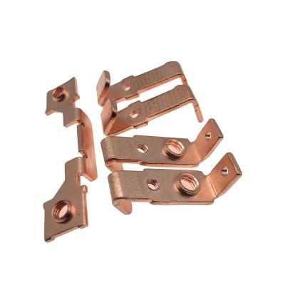 China Custom Copper Breaker Contact With Screw Thread Copper Terminal For On-Off Switch Resistor Element for sale