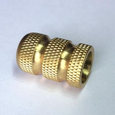 China Bolt Nuts Stainless Steel Aluminum Brass Insert Knurled Connector Diamond Knurling Aluminum Nut With Inner Thread for sale