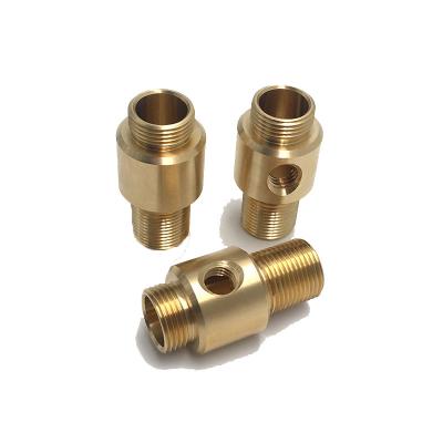 China Factory Direct Custom Aluminum Cheap CNC High Quality Precision Copper Machining Brass Metal Threaded Fitting Parts for sale